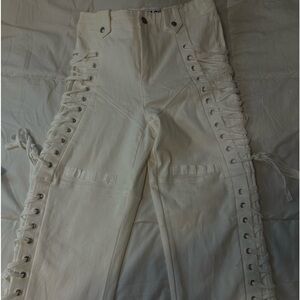 I.AM.GIA - White Lace Up Pants